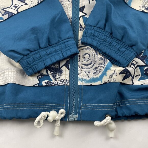 Beyond Clothing Windbreaker Men’s L Vented Lightweight Rope Hem Aztec Full Zip - Picture 12 of 12